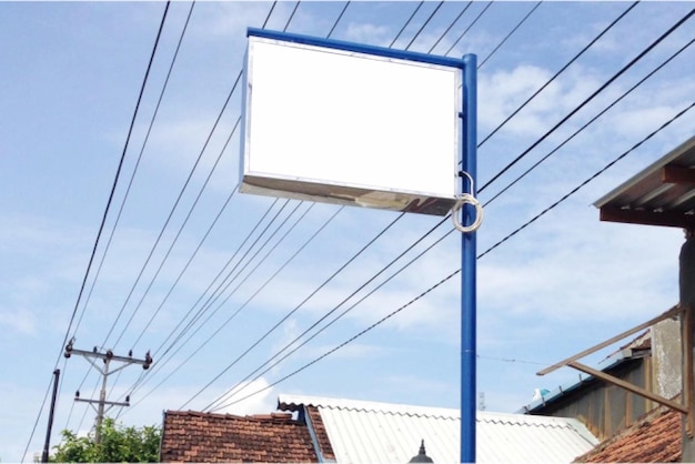 mockup of rectangular billboard