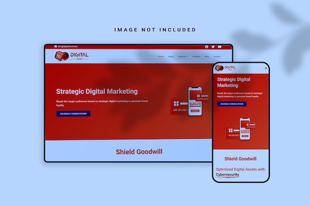 Mockup responsywnej strony docelowej