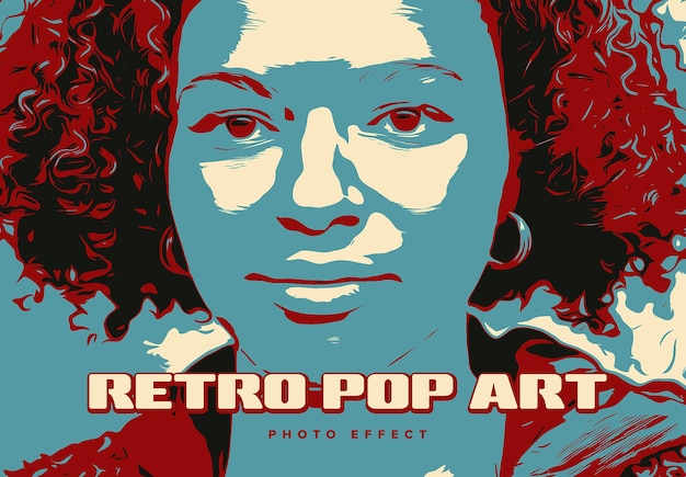 Mockup Retro-pop Artowego Efektu Fotograficznego