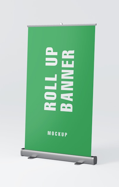 PSD mockup di roll up banner stand