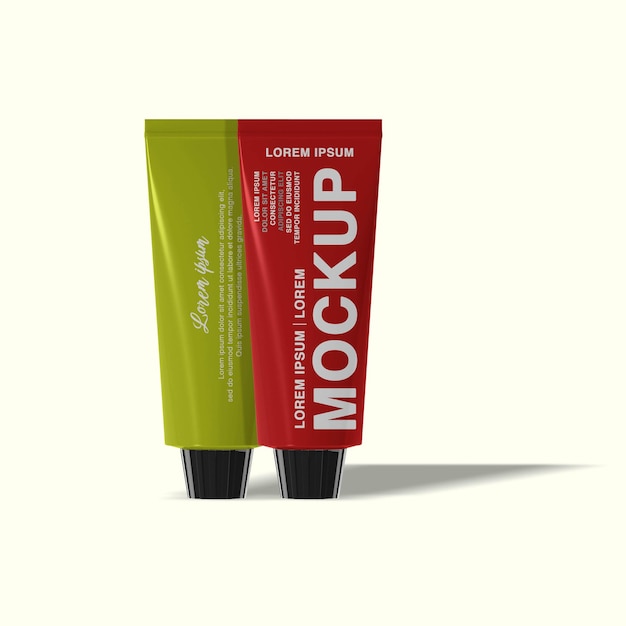 Mockup rurki pasty do zębów