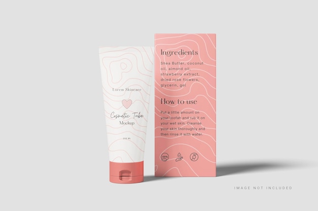 Mockup rury kosmetycznej