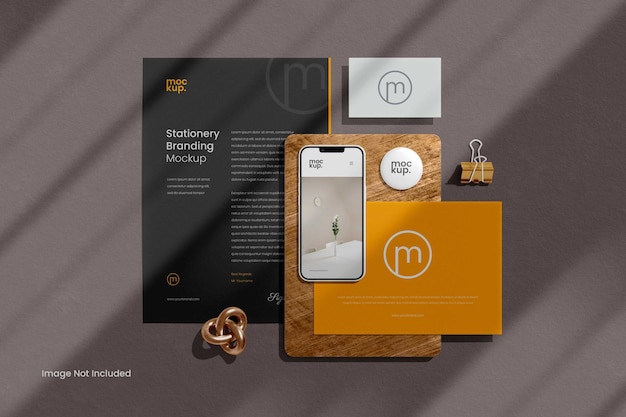 Mockup scene creator voor briefpapier branding