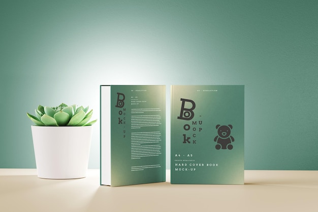 Mockup-scène voor boeken