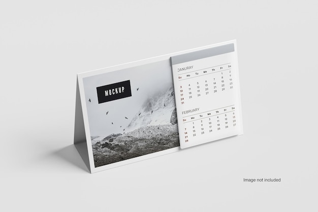 Mockup-set voor bureaukalender