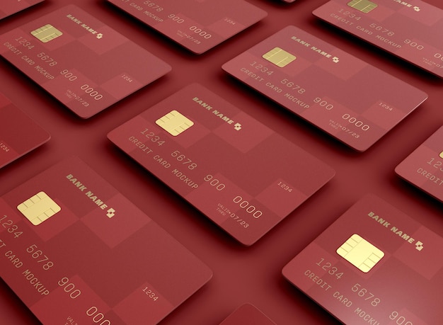 Mockup-set voor creditcards