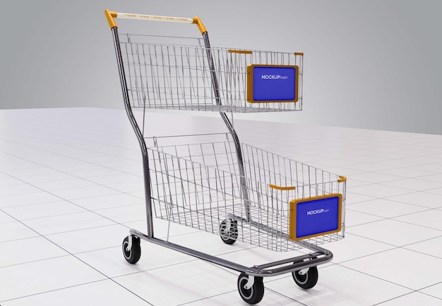 PSD mockup shopping cart full resolution