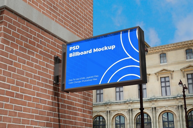 PSD mockup sign store city