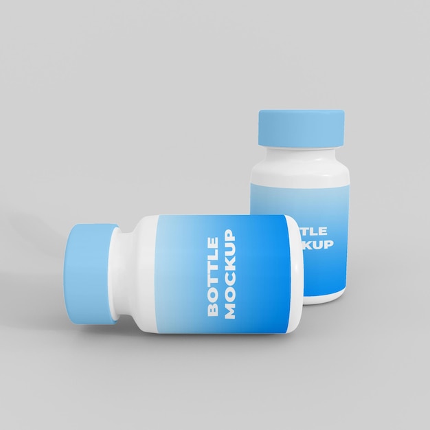 Mockup-sjabloon voor capsulefles