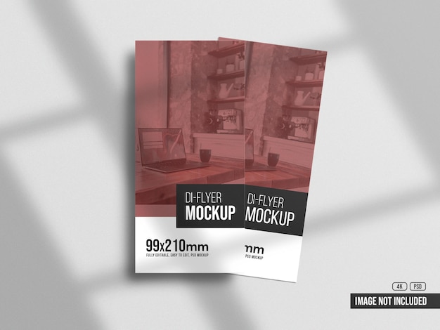 Mockup-sjabloon voor dl-flyer