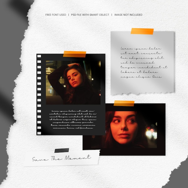 Mockup-sjabloon voor moodboards