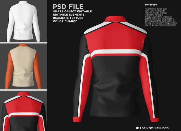 PSD mockup śledzenia kurtki