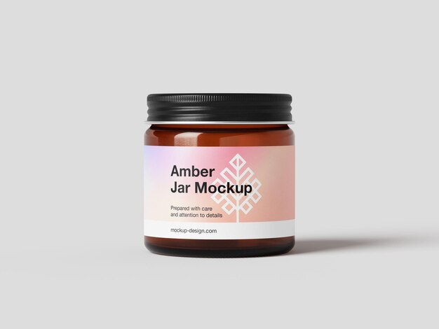 Mockup słonecznego słoika do prezentacji produktu