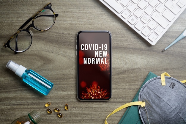 Mockup smartphone for Coronavirus Covid-19