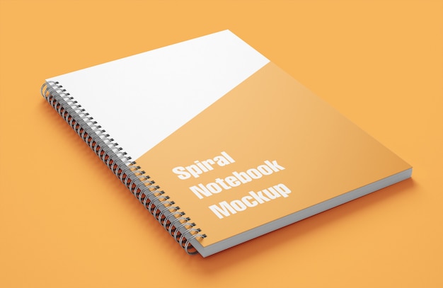 PSD mockup of spiral notebook