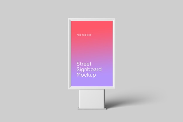 PSD mockup tablicy ulicznej