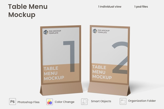 Mockup tafelmodel premium psd