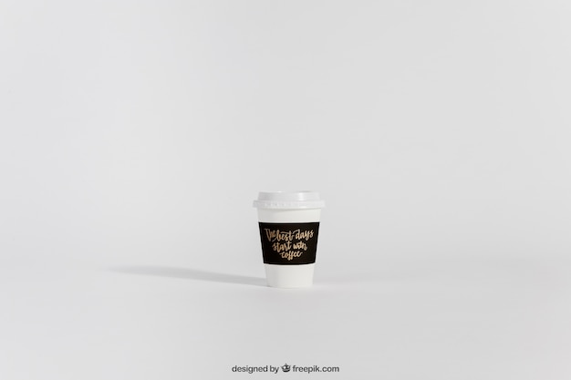 Mockup di portare via la tazza di caffè