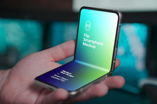 PSD mockup telefonu w ręku