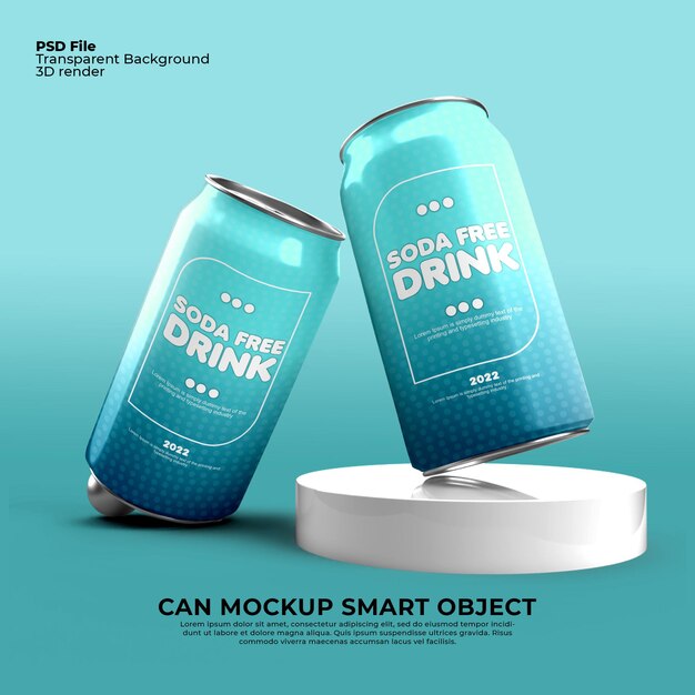 Mockup template can easy editable photoshop for soda juice milk fresh drink