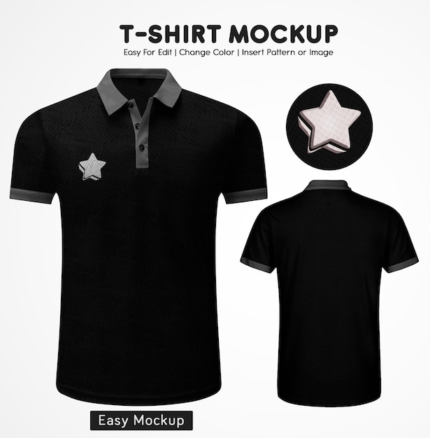 PSD modello di mockup polo shrit