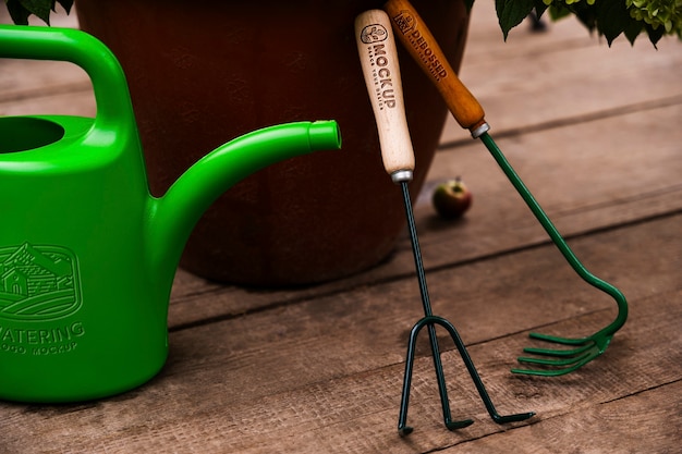 Mockup of tools for gardening