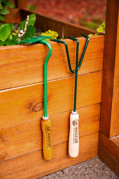 Mockup of tools for gardening