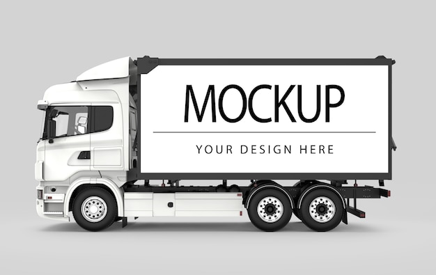 PSD mockup of a truck isolated