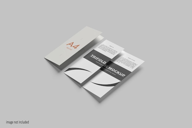 Mockup trzykrotnej broszury