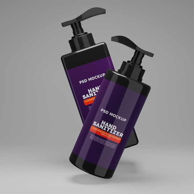 Mockup Two Hand Sanitizer or Soap Branding