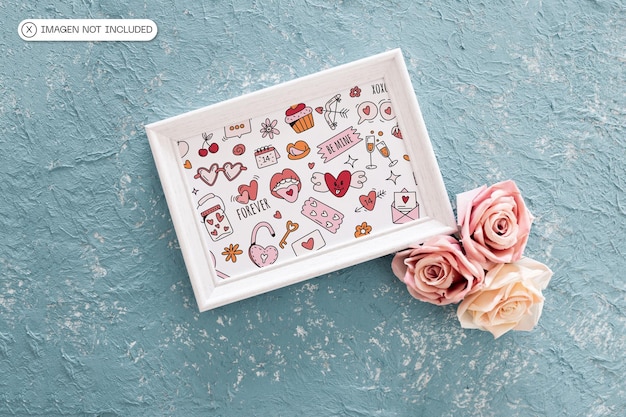 Mockup san valentino telaio amore