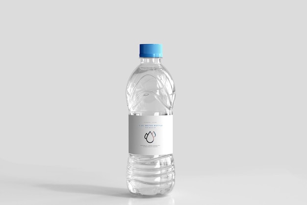 Mockup van 1,0 liter zoetwaterfles