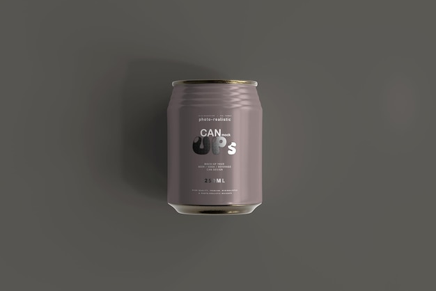 Mockup van 250 ml frisdrankblikje