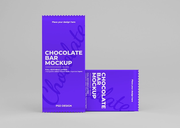 Mockup van chocoladedoosverpakkingen in 3d-rendering