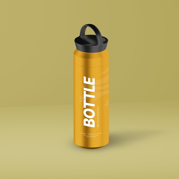 Mockup van de bovenste hoek van de fles