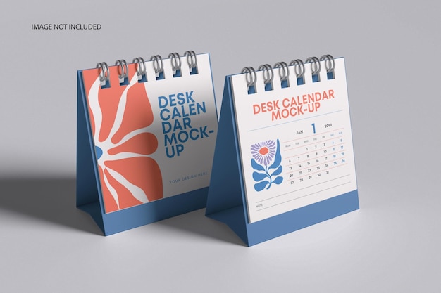 Mockup van de bureaubladkalender