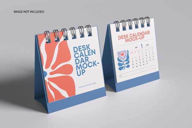 Mockup van de bureaubladkalender