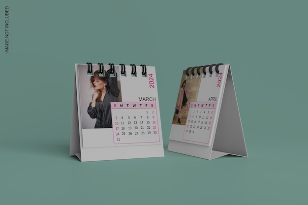 PSD mockup van de bureaubladkalender