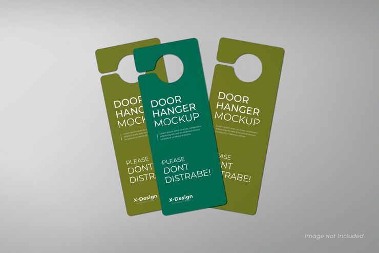 Mockup van de deurhanger