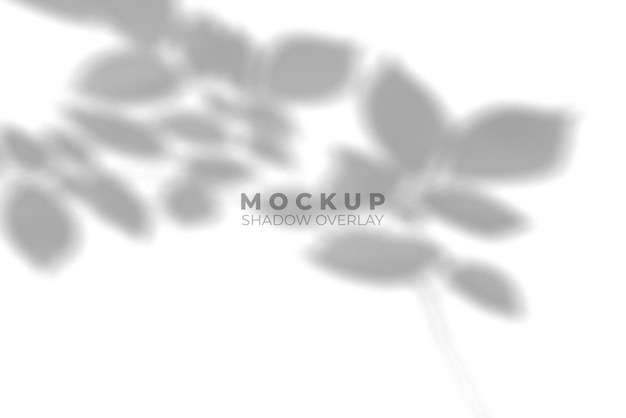 Mockup van de overlay van de bladschaduw