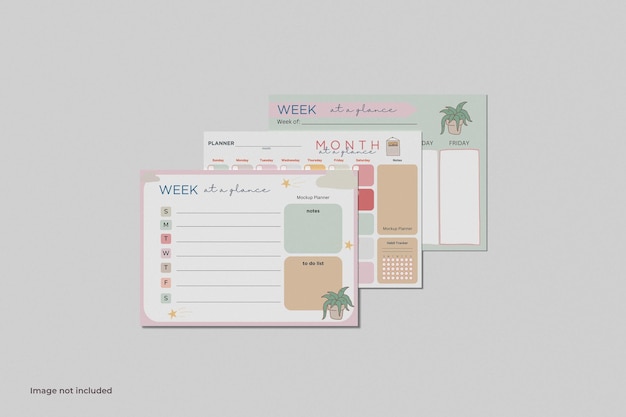 Mockup van de planner