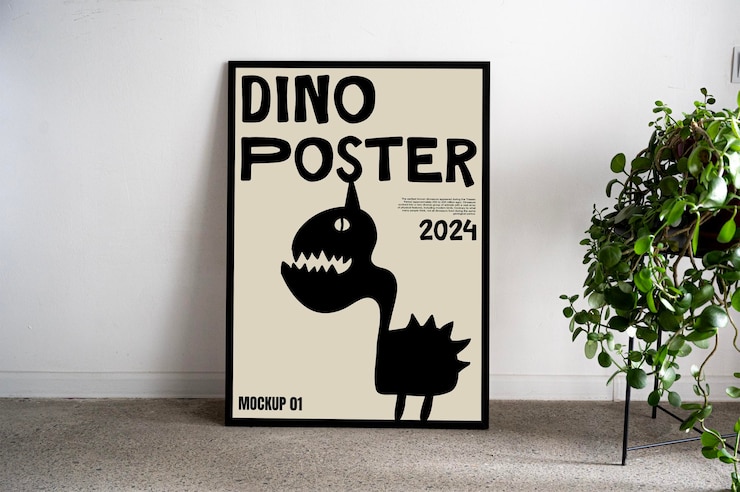 PSD mockup van de poster