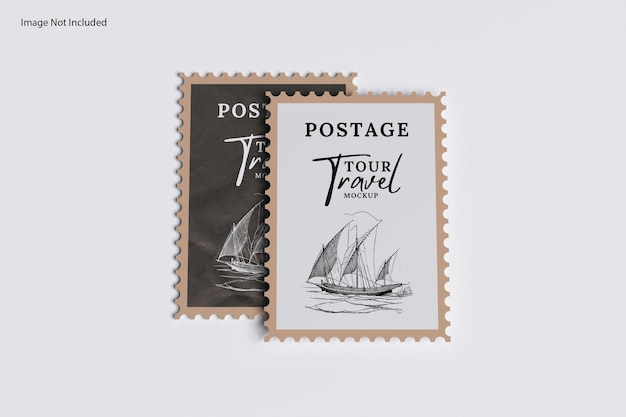 PSD mockup van de postzegel