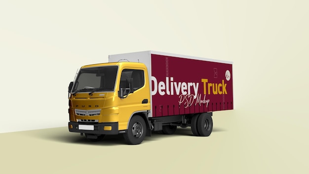Mockup van de PSD van de bezorgwagen