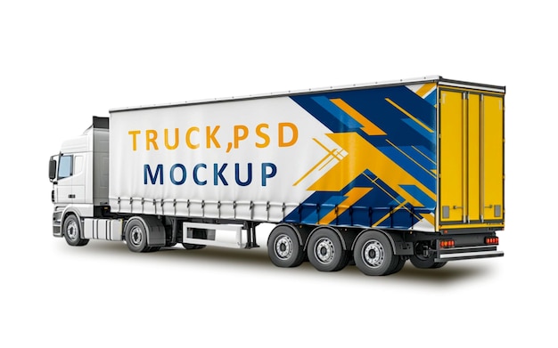 Mockup van de PSD van de vrachtwagen
