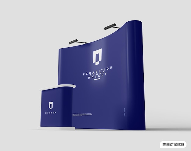 Mockup van de tentoonstellingsstand