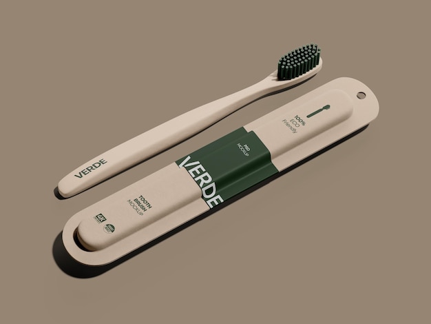 Mockup van de verpakking van de tandenborstel