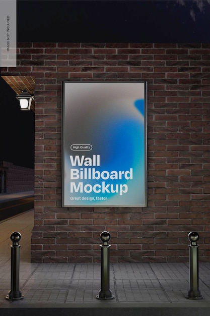 PSD mockup van de voorzijde van een billboard