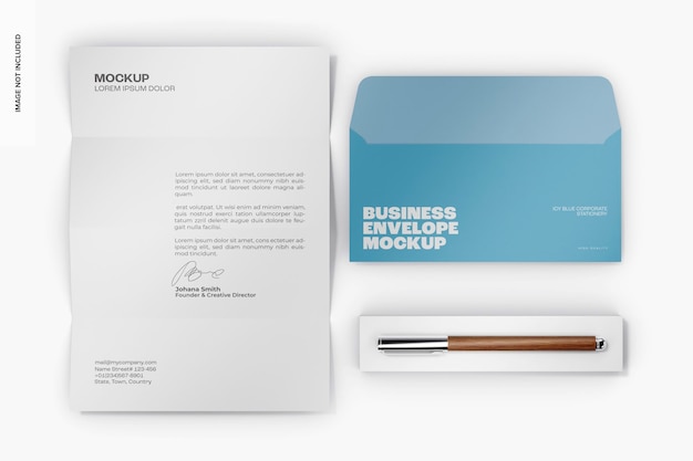 PSD mockup van de zakelijke envelop