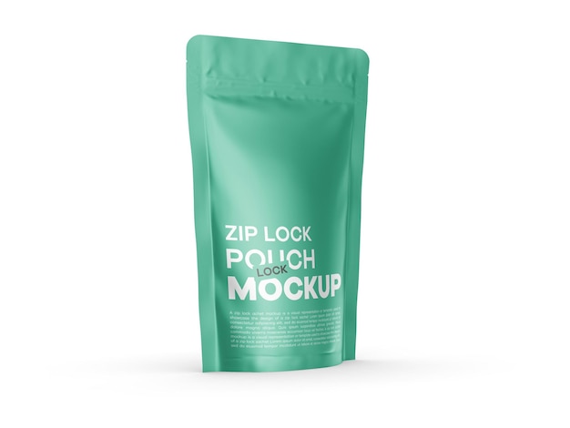 Mockup van de Zip Lock Pouch